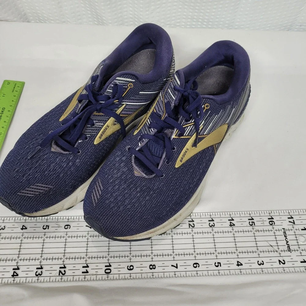 Brooks Adrenaline GTS 19 Mens Running Shoes Navy Gold 1102941D439 Size 11